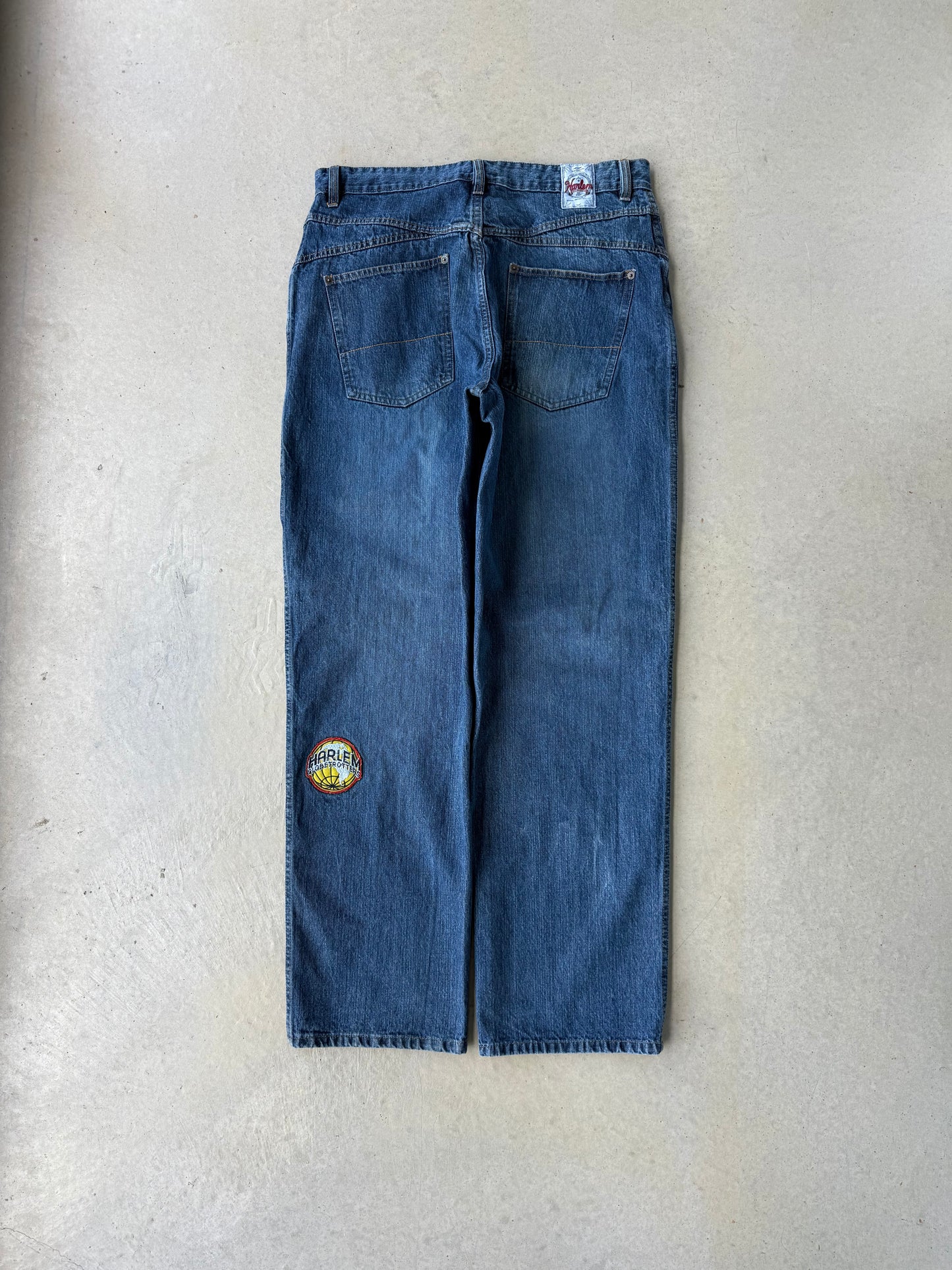 Vintage 00’s Fubu Harlem Globetrotter Patch Denim Jeans