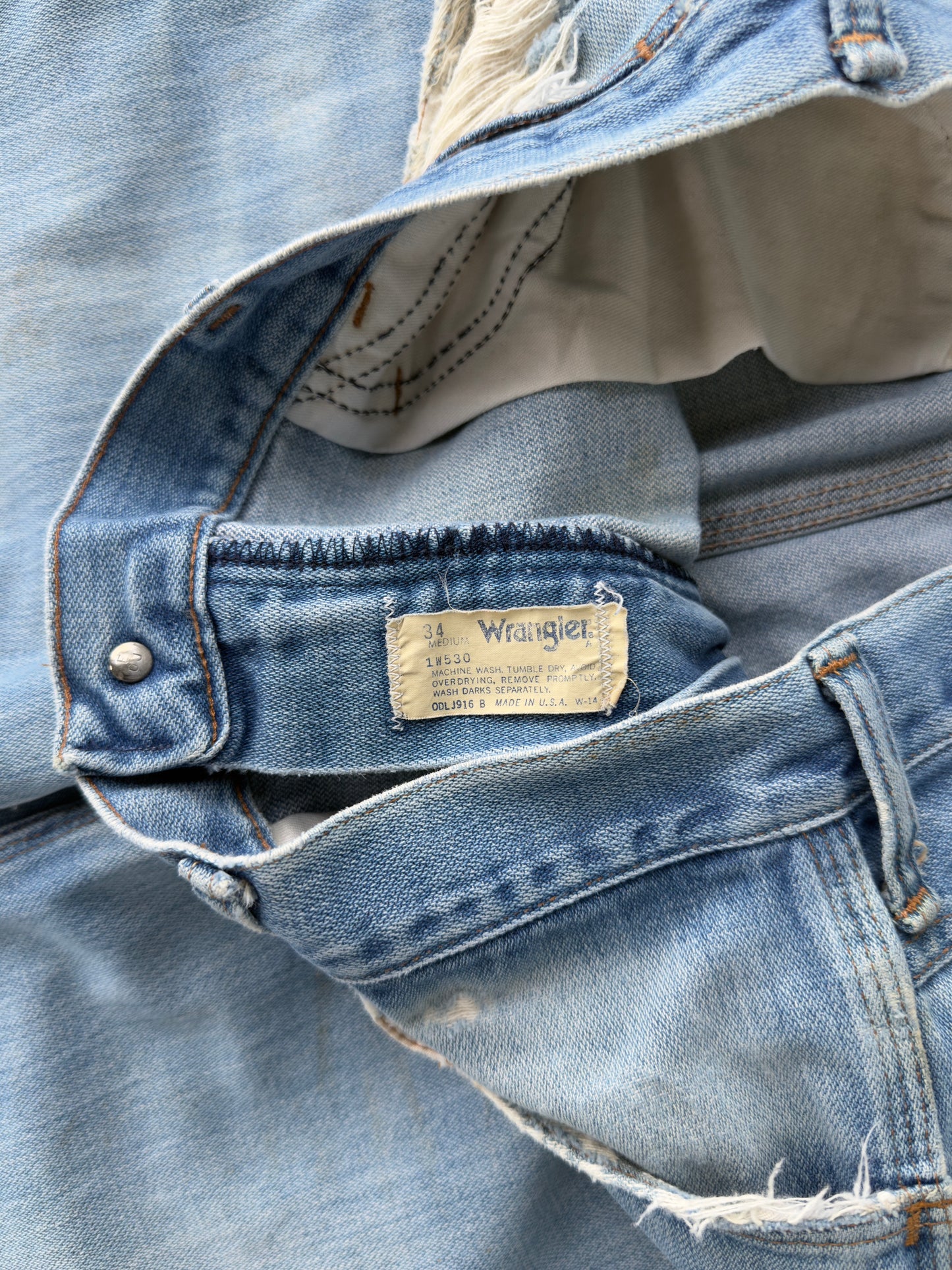 80’s Wrangler Light Wash Bootcut Denim Jeans