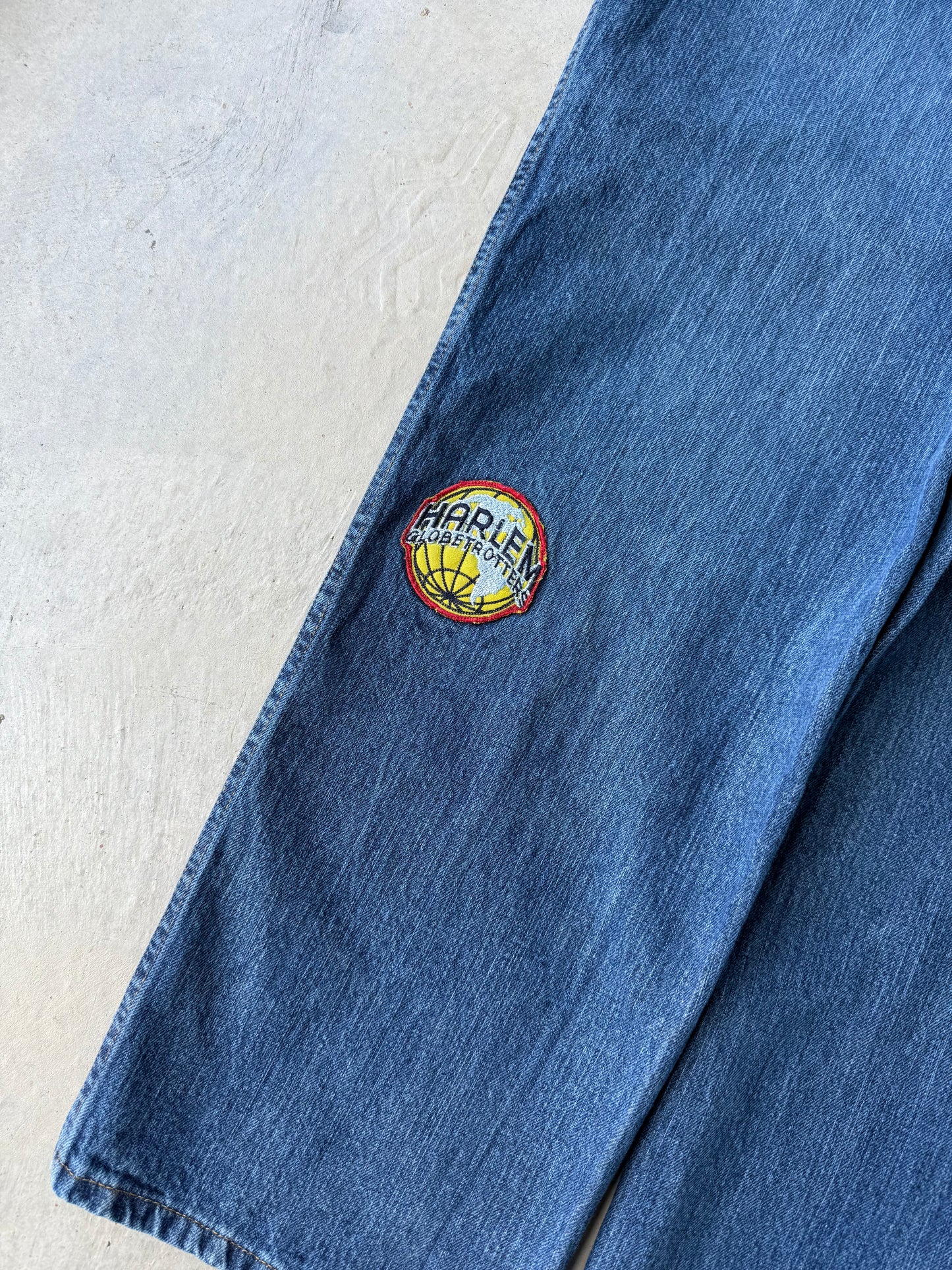 Vintage 00’s Fubu Harlem Globetrotter Patch Denim Jeans