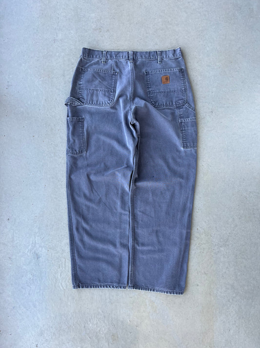 90’s Carhartt Faded Gray Work Pants [34x30]