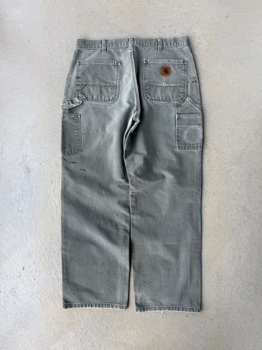 90’s Carhartt Faded Green Work Pants [35x30]