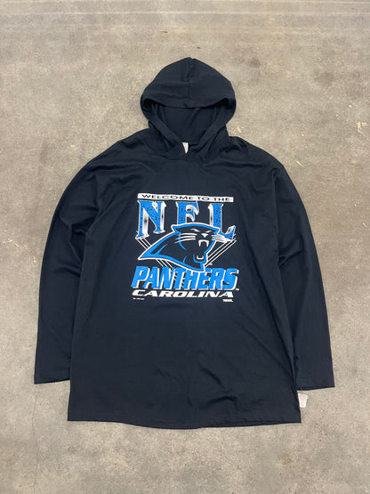 1993 Carolina Panthers Hooded Long Sleeve Shirt [XXL]