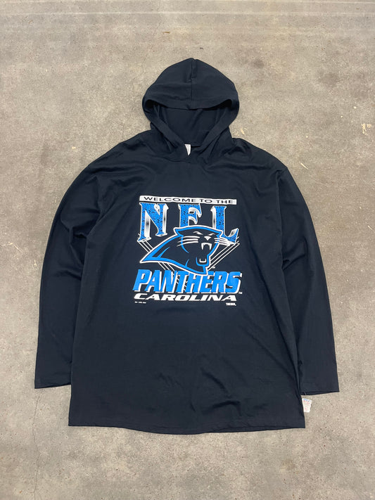 1993 Carolina Panthers Hooded Long Sleeve Shirt [XXL]