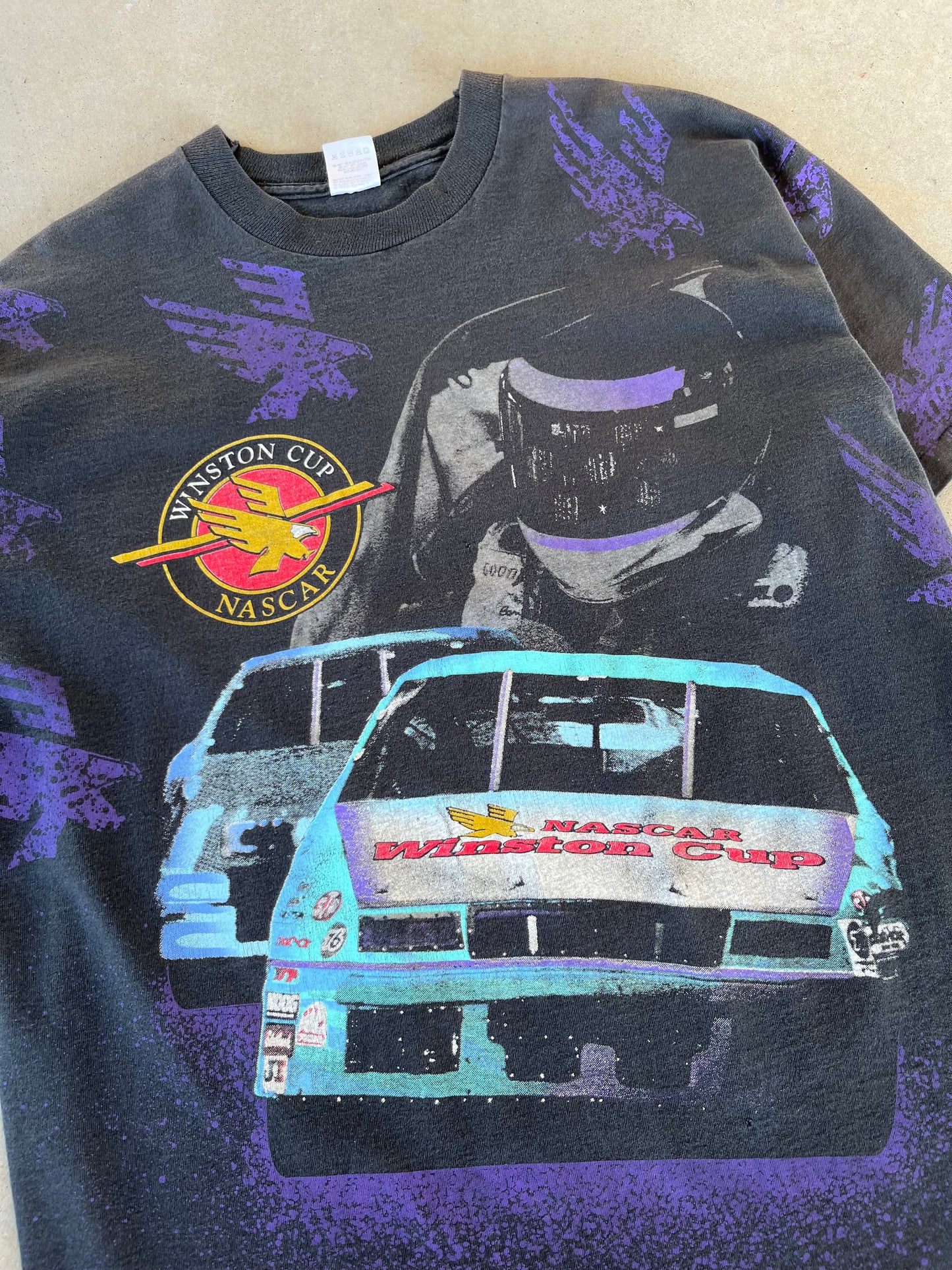 90’s Winston Cup Nascar AOP T-Shirt [XL]