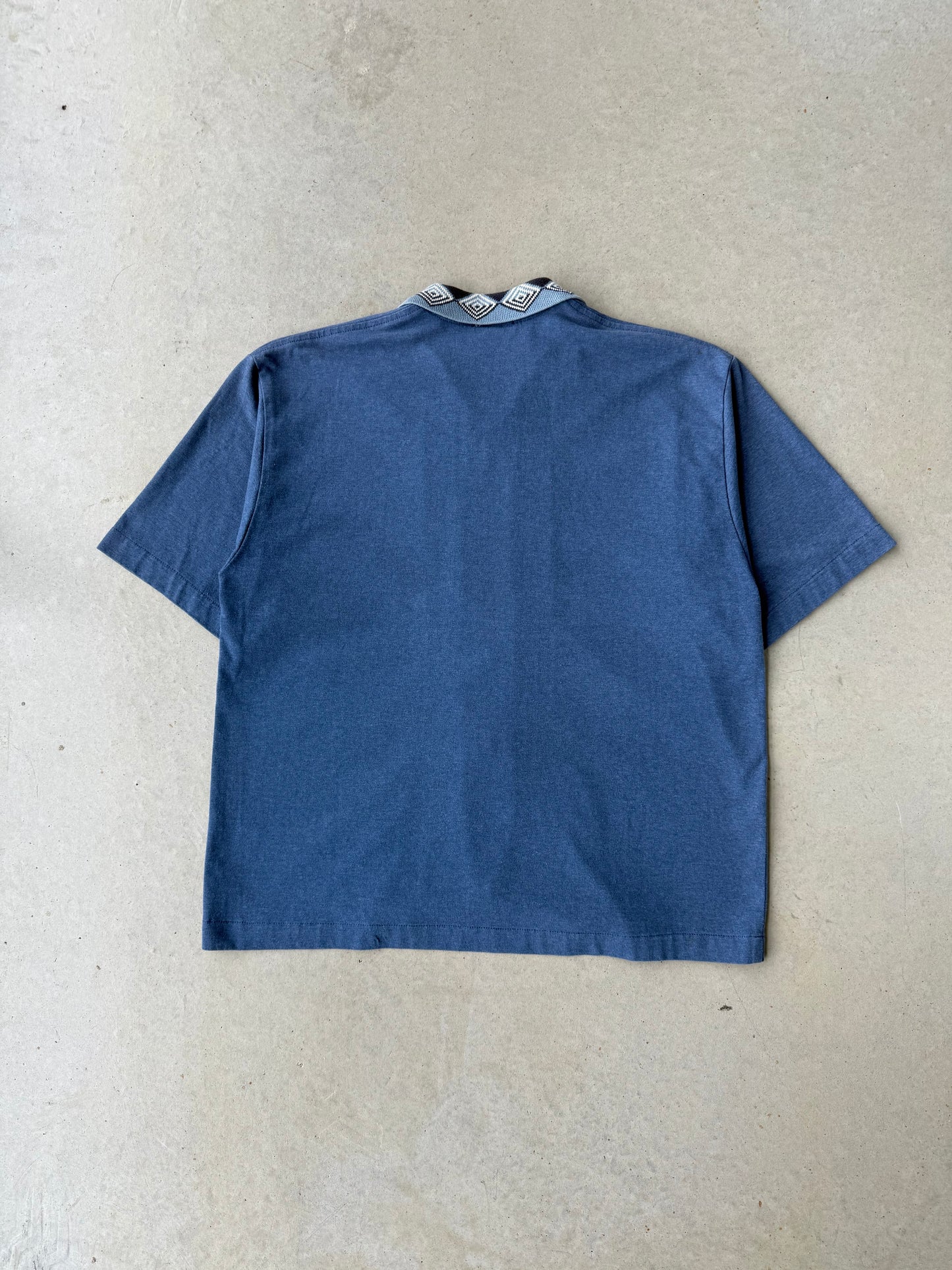 80’s Aztec Full Zip Short Sleeve Polo [M]