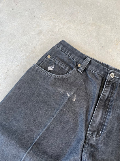 Y2K Black Rocawear Embroidered Baggy Shorts [35]