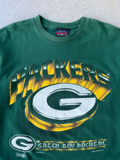 90's Green Bay Packers T Shirt [L]