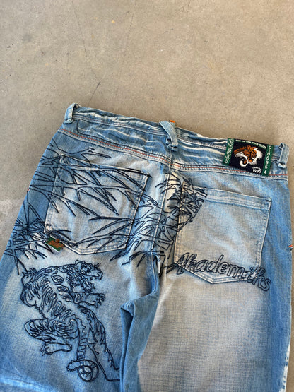 Y2K Akademiks Embroidered Tiger Pants [38x36]