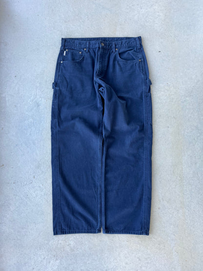 00’s Carhartt Navy Blue Work Pants [34x30]