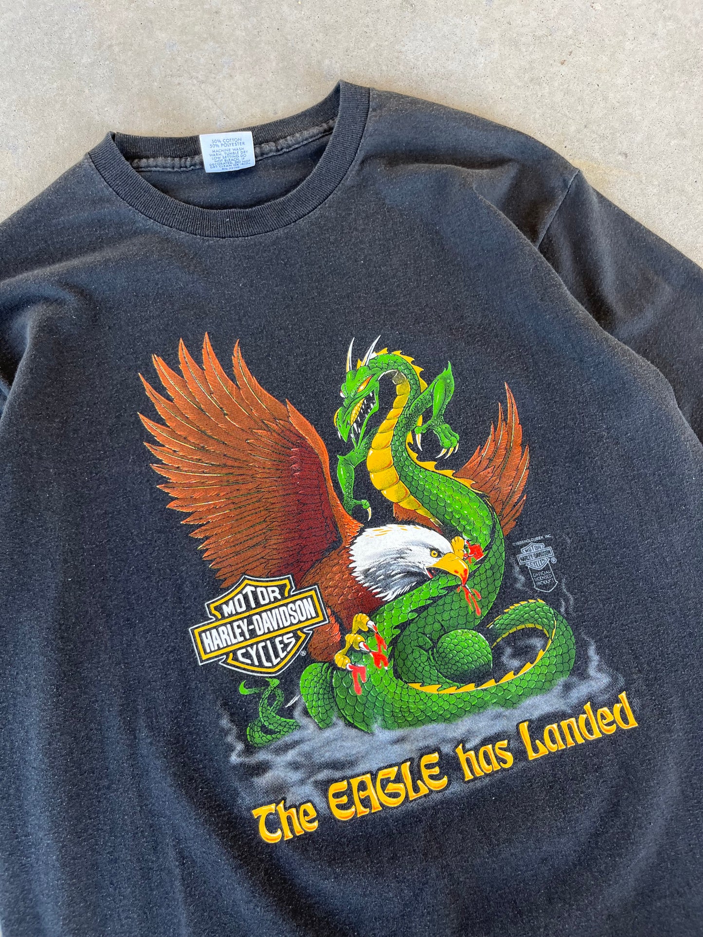 80’s Harley Davidson “The Eagle has Landed” T-Shirt [M]