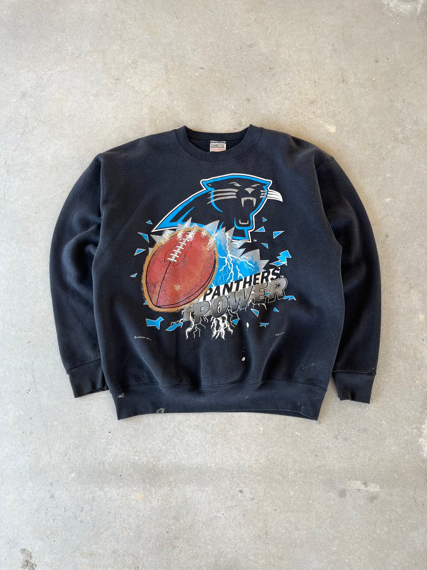 1993 Carolina Panthers Lightning Crewneck [XL]