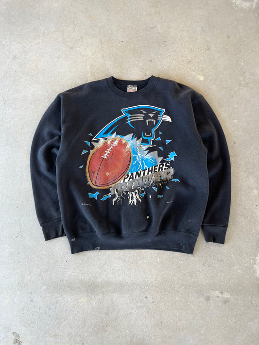 1993 Carolina Panthers Lightning Crewneck [XL]