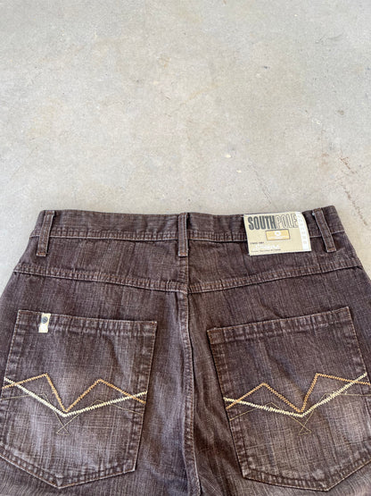 Y2K Southpole Brown Baggy Shorts [36]