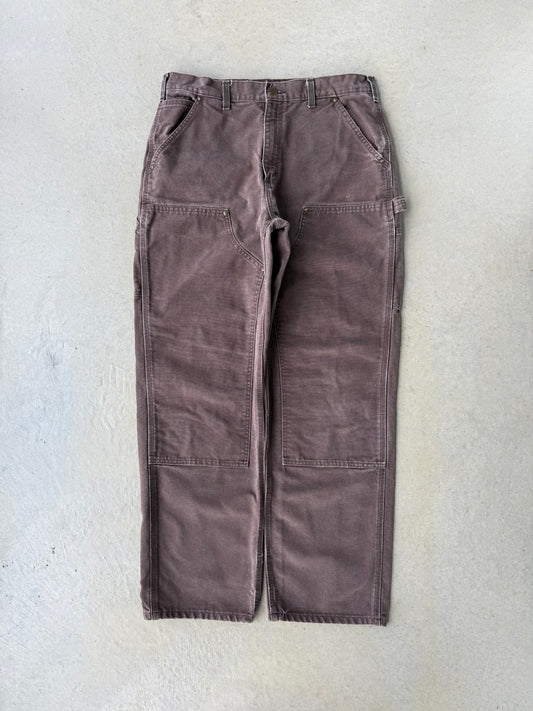 00’s Carhartt Double Knee Brown Work Pants [34x32]