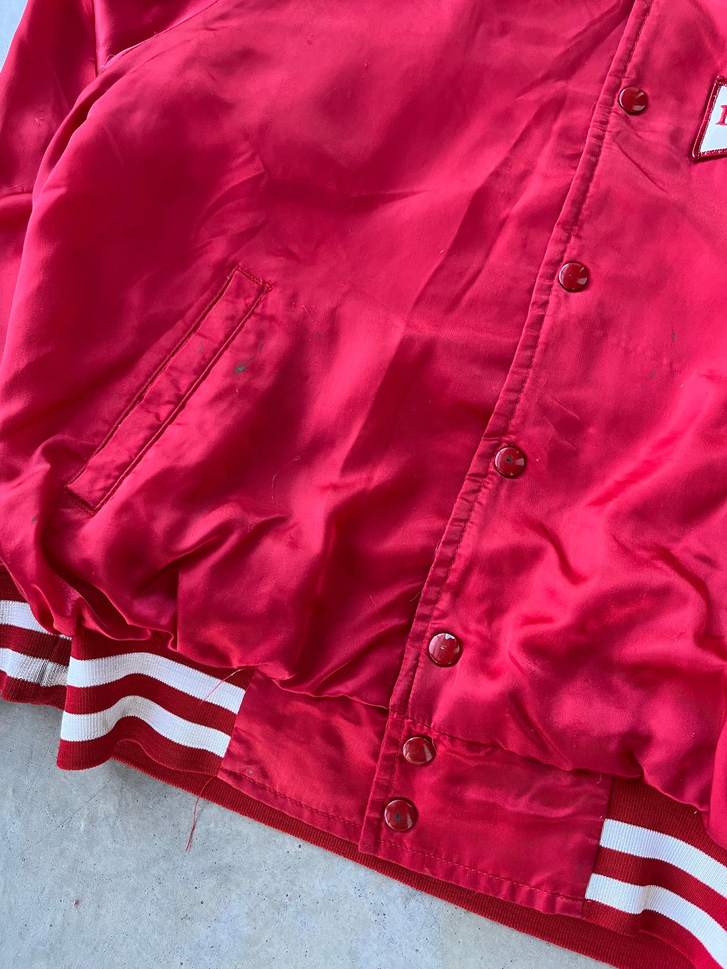 90s Budweiser Red Satin Jacket [M]