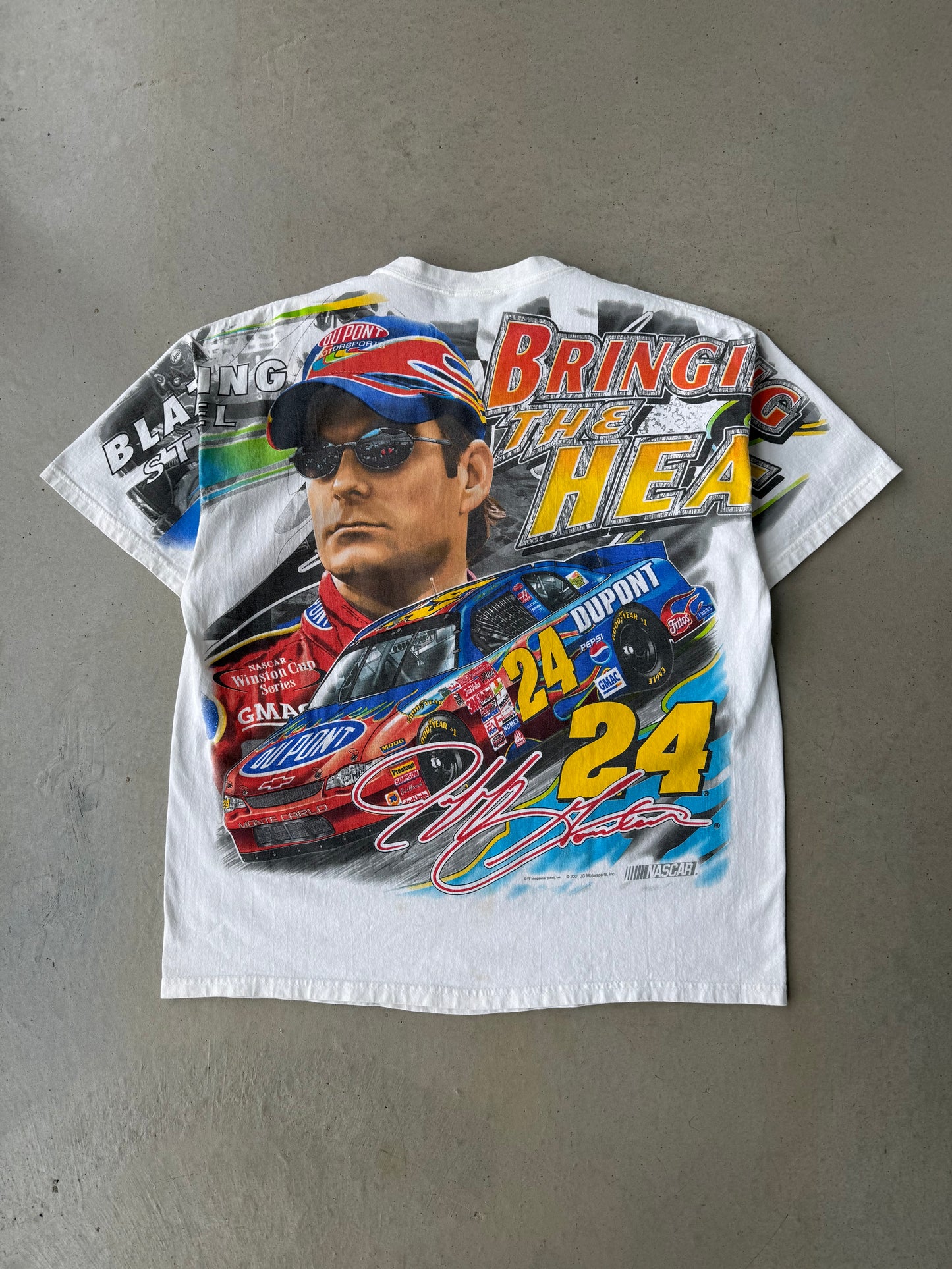 ‘01 Jeff Gordon Nascar AOP T-Shirt [L]