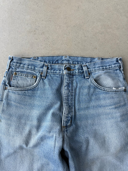 00’s Carhartt Denim Insulated Work Pants [34x32]