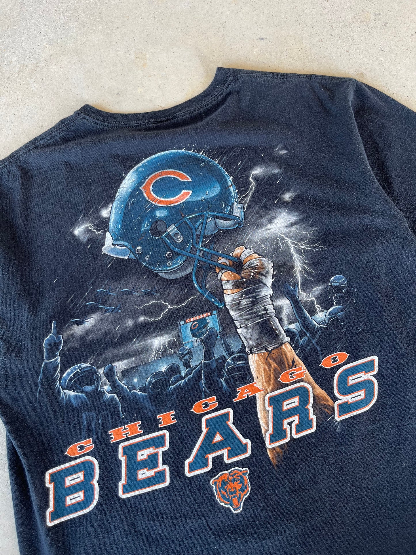 00’s Chicago Bears NFL Helmet T-Shirt [L]