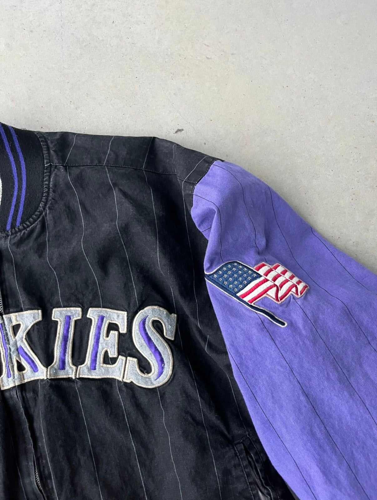 90s Colorado Rockies Mirage MLB Reversible Jacket [L]