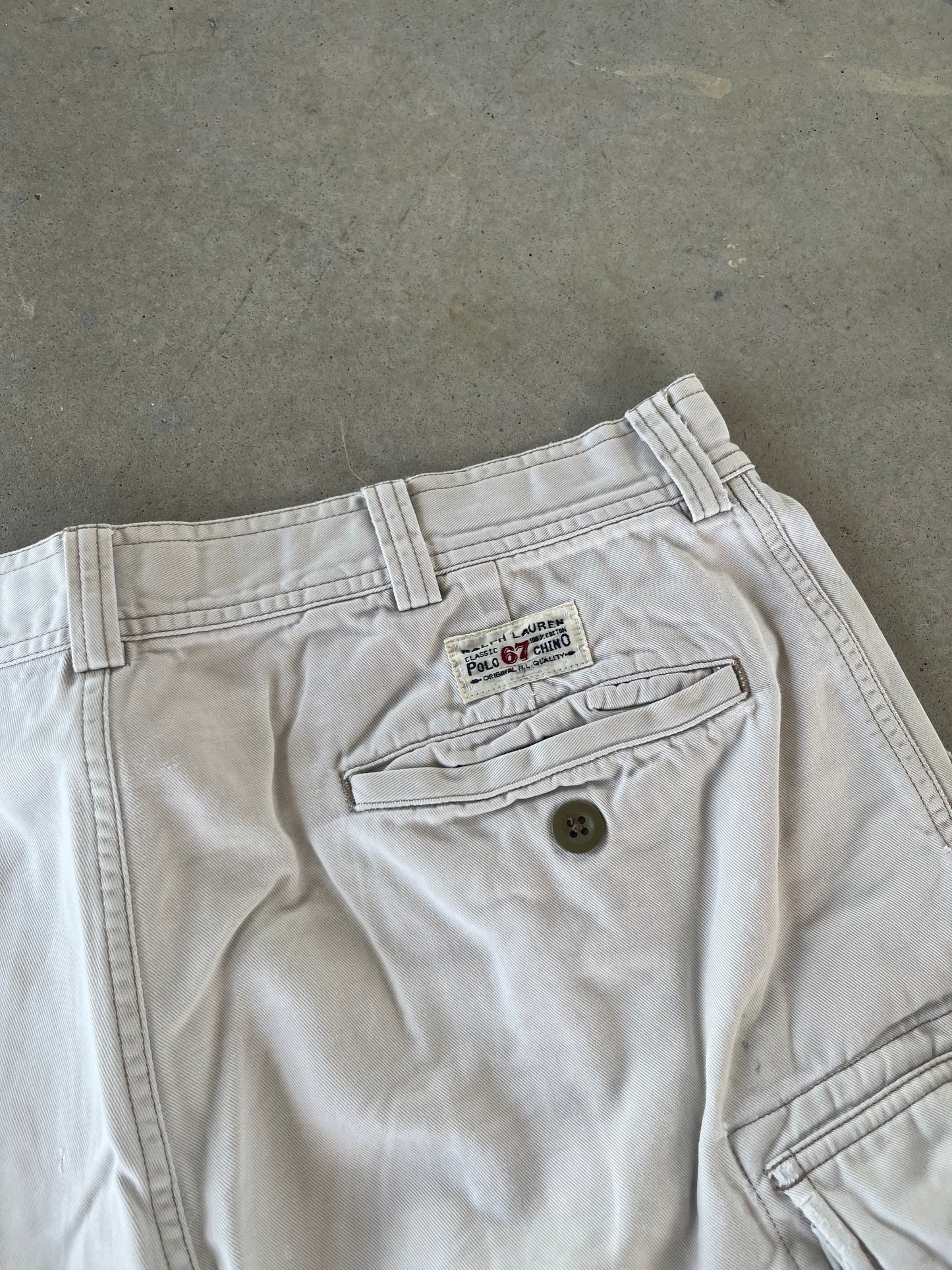 00’s Khaki Polo Ralph Lauren Cargo Chino Shorts [36]