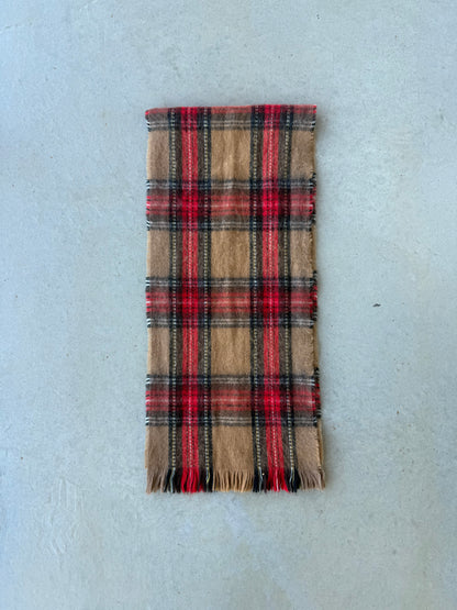 Red & Brown Plaid Scarf