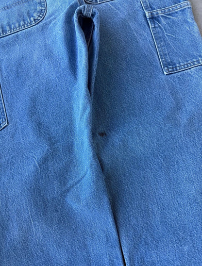 90’s Carhartt Double Knee Denim Thrashed Pants [34x30]