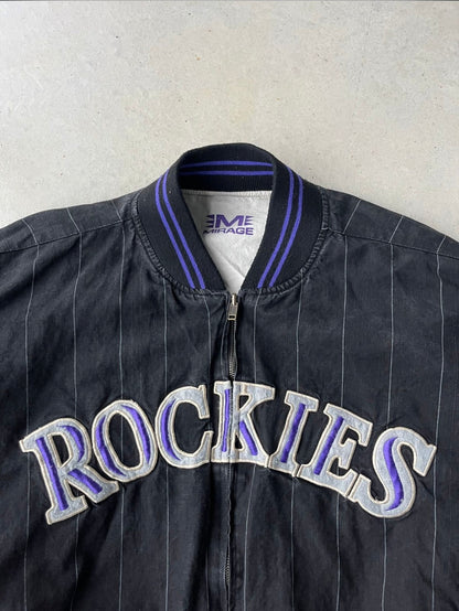 90s Colorado Rockies Mirage MLB Reversible Jacket [L]