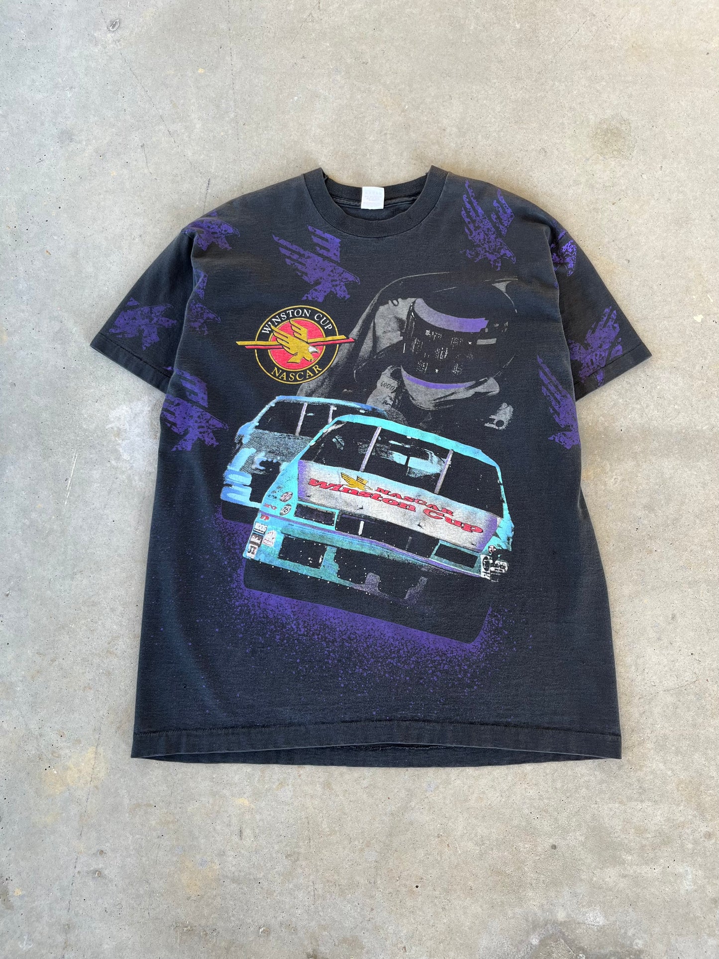 90’s Winston Cup Nascar AOP T-Shirt [XL]