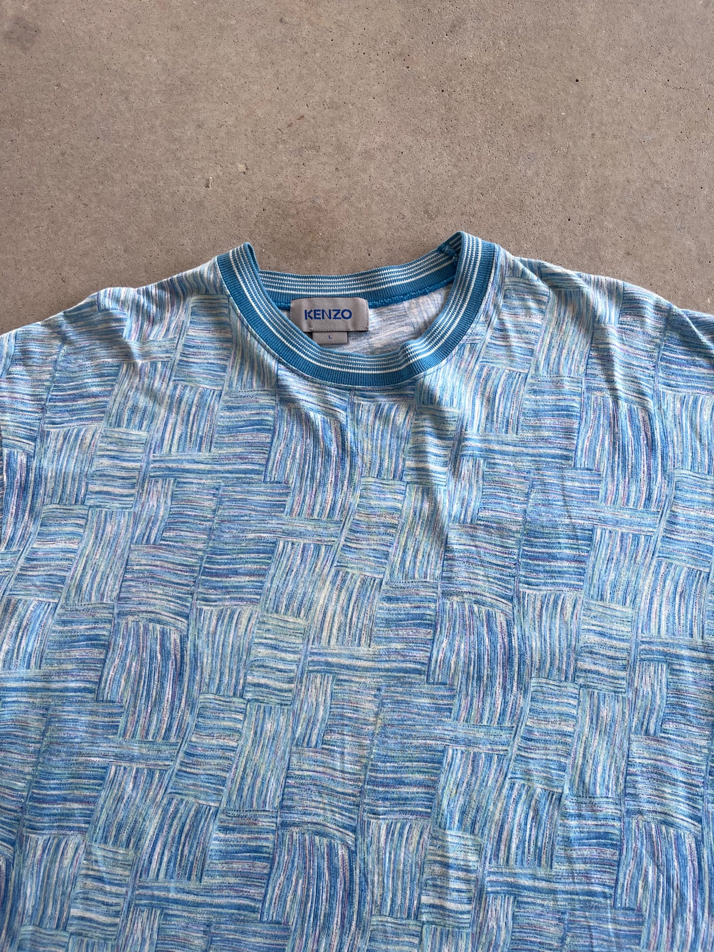 Kenzo Abstract Blue T-Shirt [L]