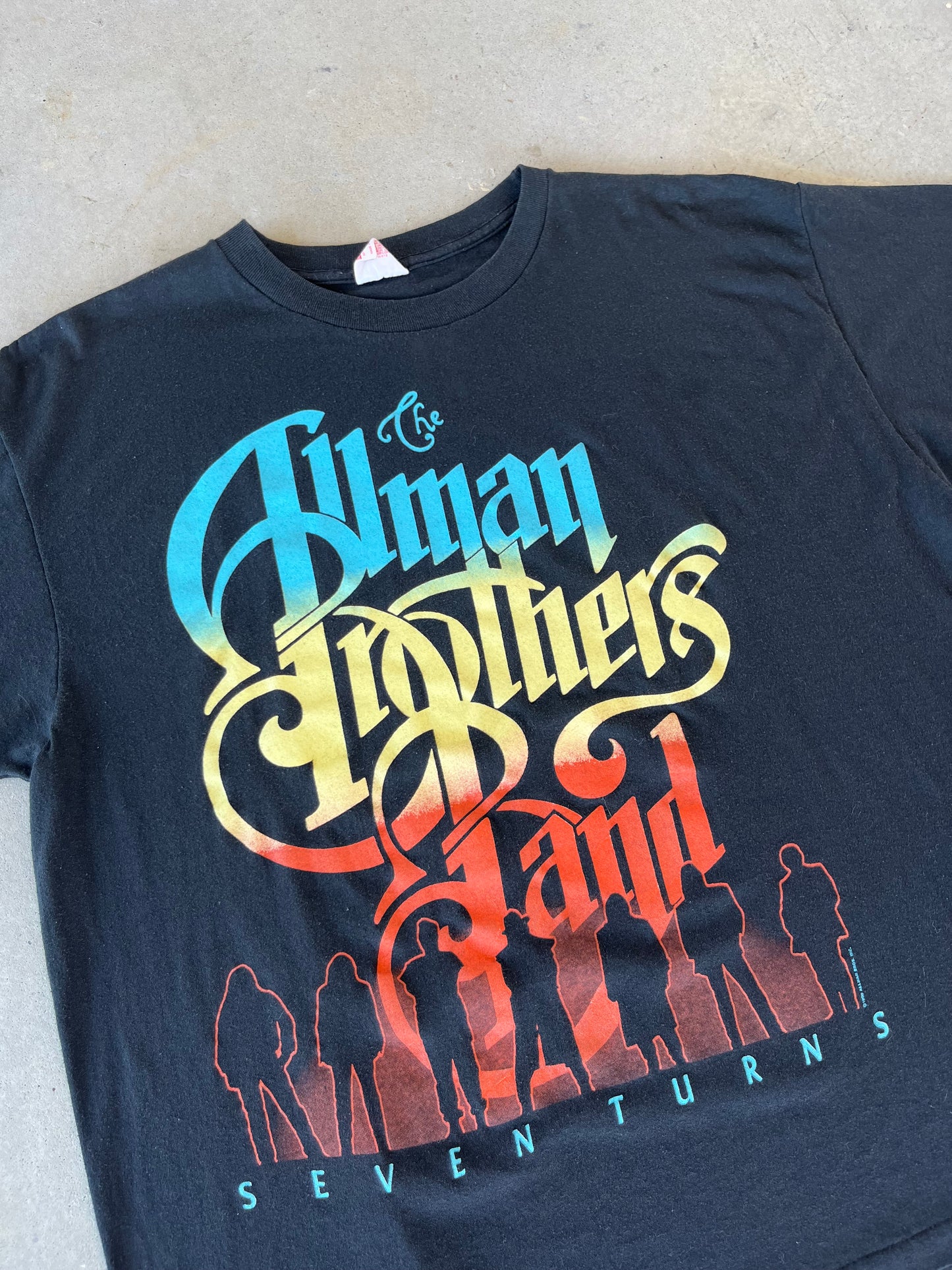 1990 The Allman Brothers Band Seven Turns Tour T-Shirt [L]