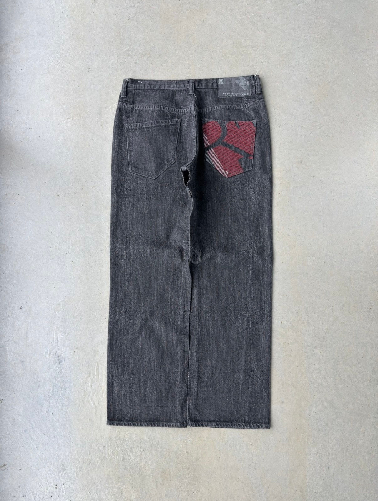Y2K Rocawear Embroidered Black Baggy Pants [35x32]