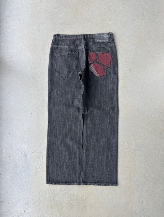 Y2K Rocawear Embroidered Black Baggy Pants [35x32]