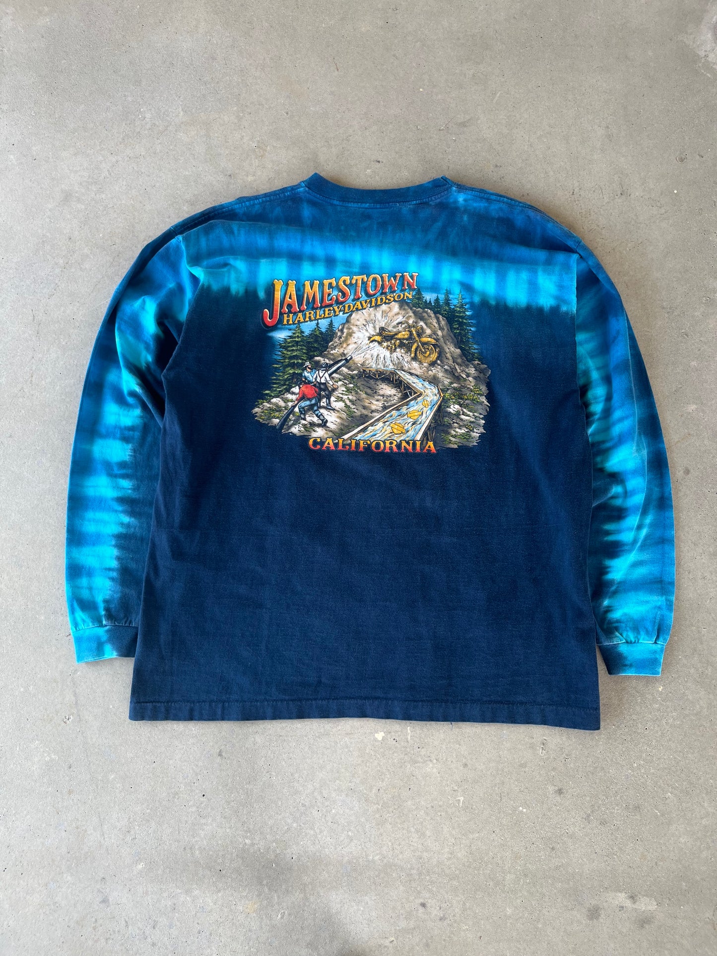 Y2K Harley Davidson Tie Dye Long Sleeve [XL]