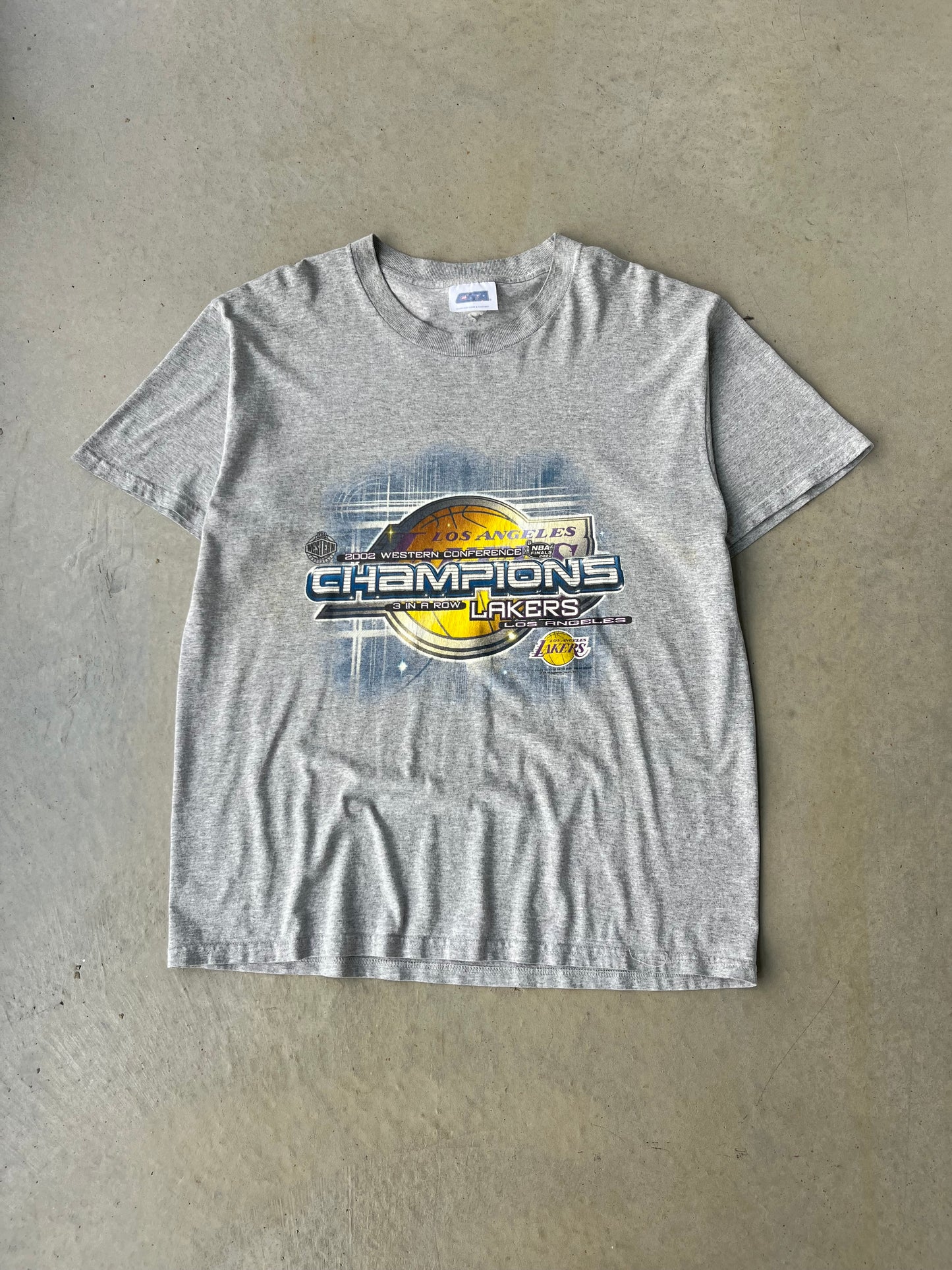 02' LA Lakers Western Conference Champs T Shirt [L]