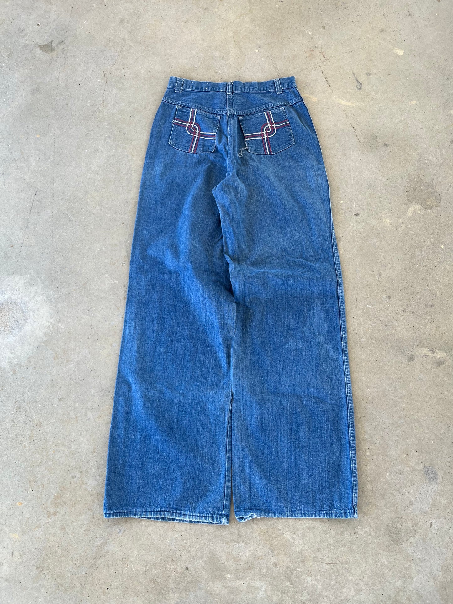 80’s JC Penny Embroidered Flared Jeans [28x33]