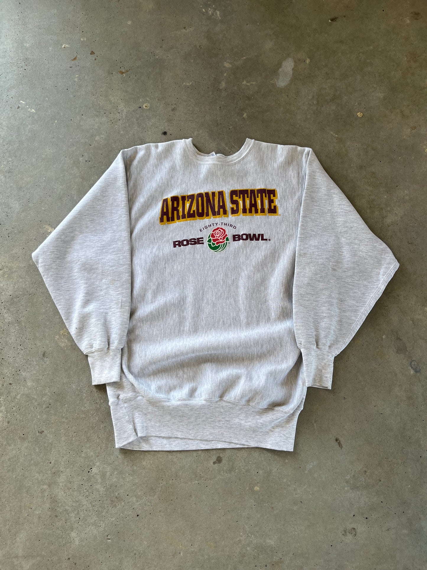 90’s Arizona State Rose Bowl Champion Reverse Weave Crewneck [XL]