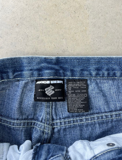 Y2K Rocawear Embroidered Baggy Denim Jeans [36x34]
