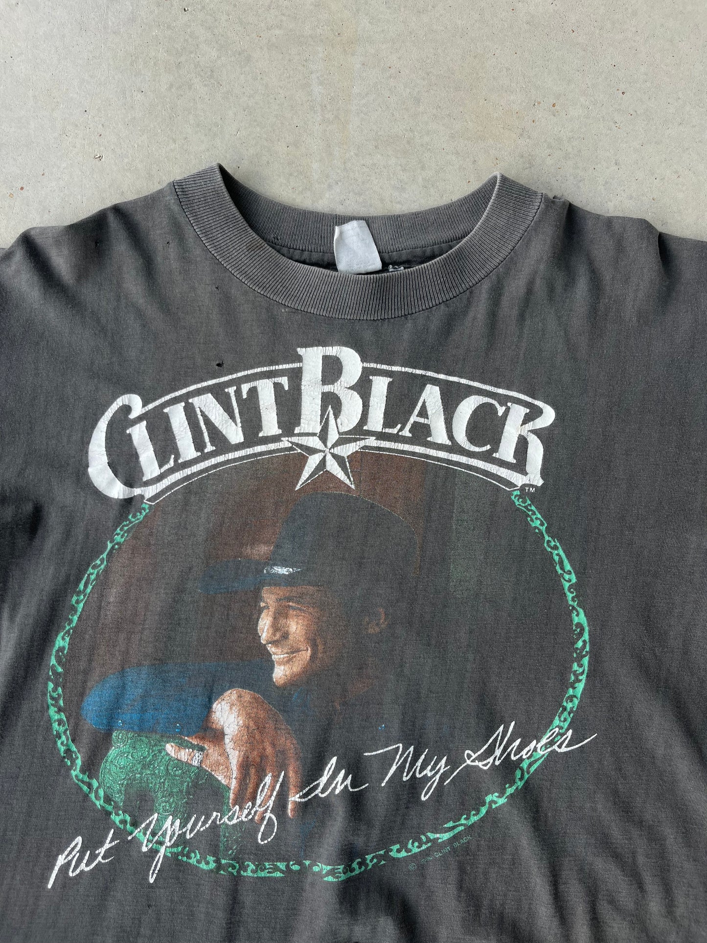 1990 Clint Black " Put Yourself In My Shoes " Band T Shirt [L]