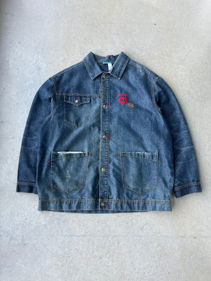 Y2K Denim Rocawear Embroidered Jacket [XXL]