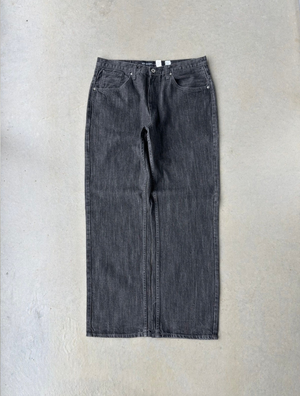 Y2K Rocawear Embroidered Black Baggy Pants [35x32]