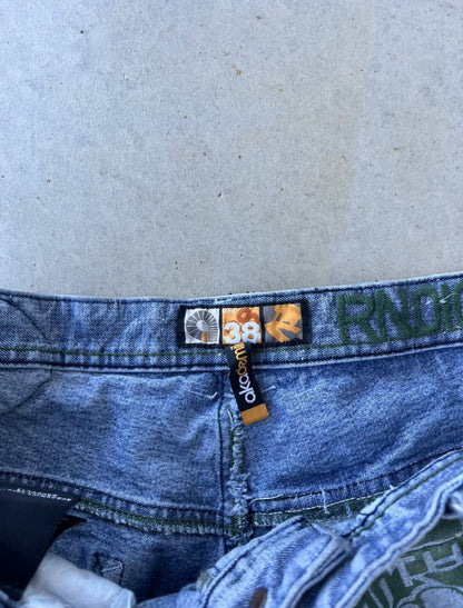 Y2K Akademiks Baggy Denim Jean Shorts [38]