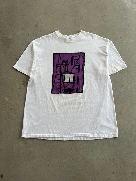 90’s San Francisco Skyline Art T-Shirt [XL]