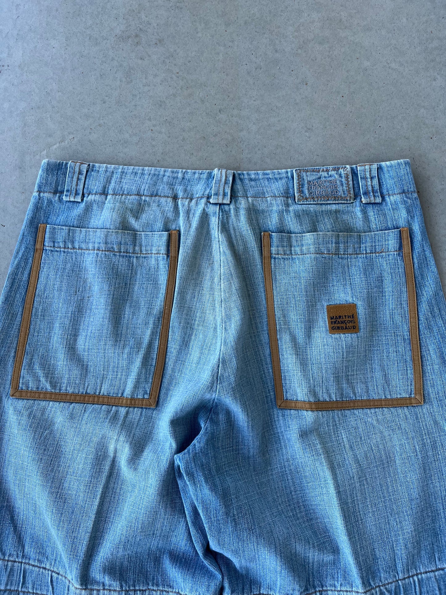 Y2K Girbaud Gold Stripe Baggy Shorts [41]