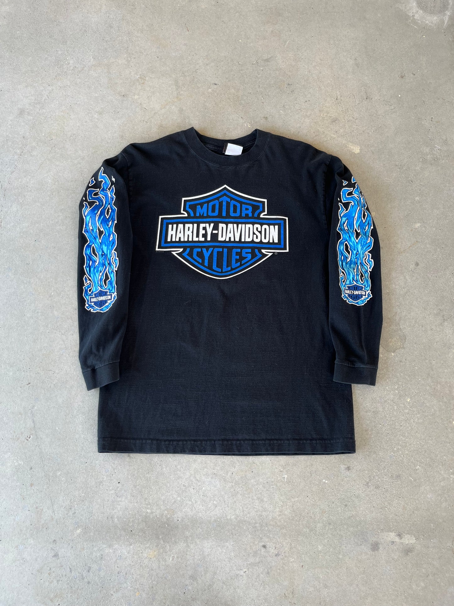 00’s Harley Davidson Australia Flame Long Sleeve [L]