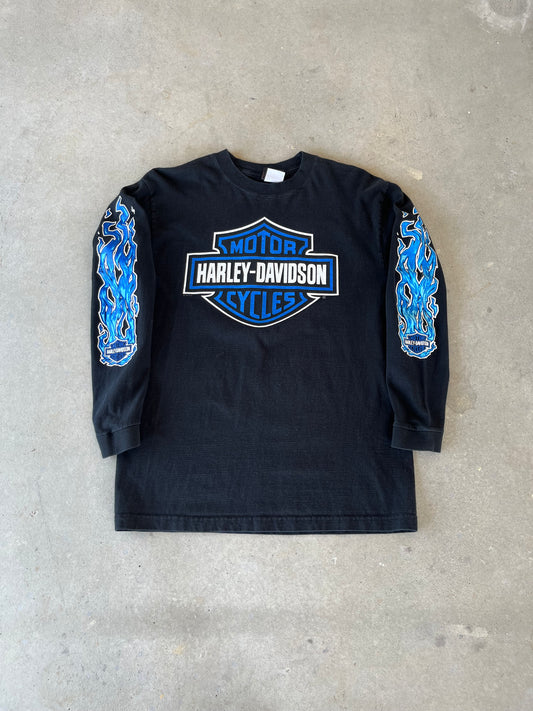 00’s Harley Davidson Australia Flame Long Sleeve [L]