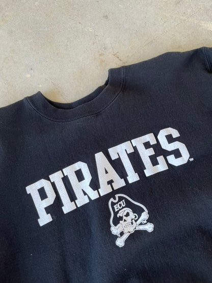 90’s ECU Pirates Reverse Weave Style Crewneck [L]