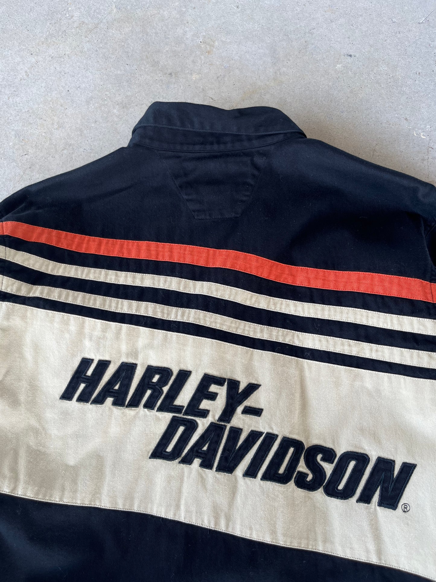 Y2K Harley Davidson 4 Aces Button Up Shirt [M]