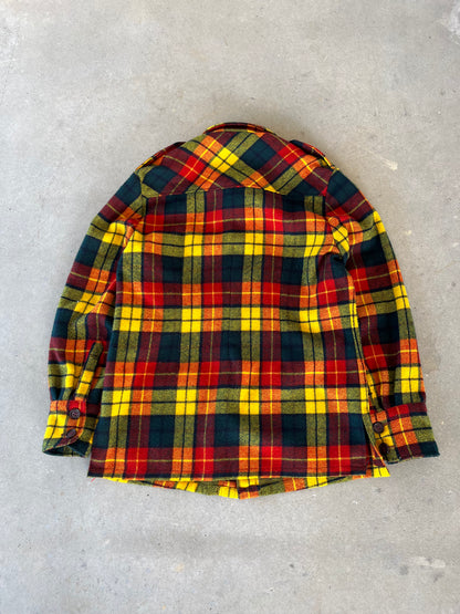 1970’s 3 Pocket Plaid Wool Flannel [XL]