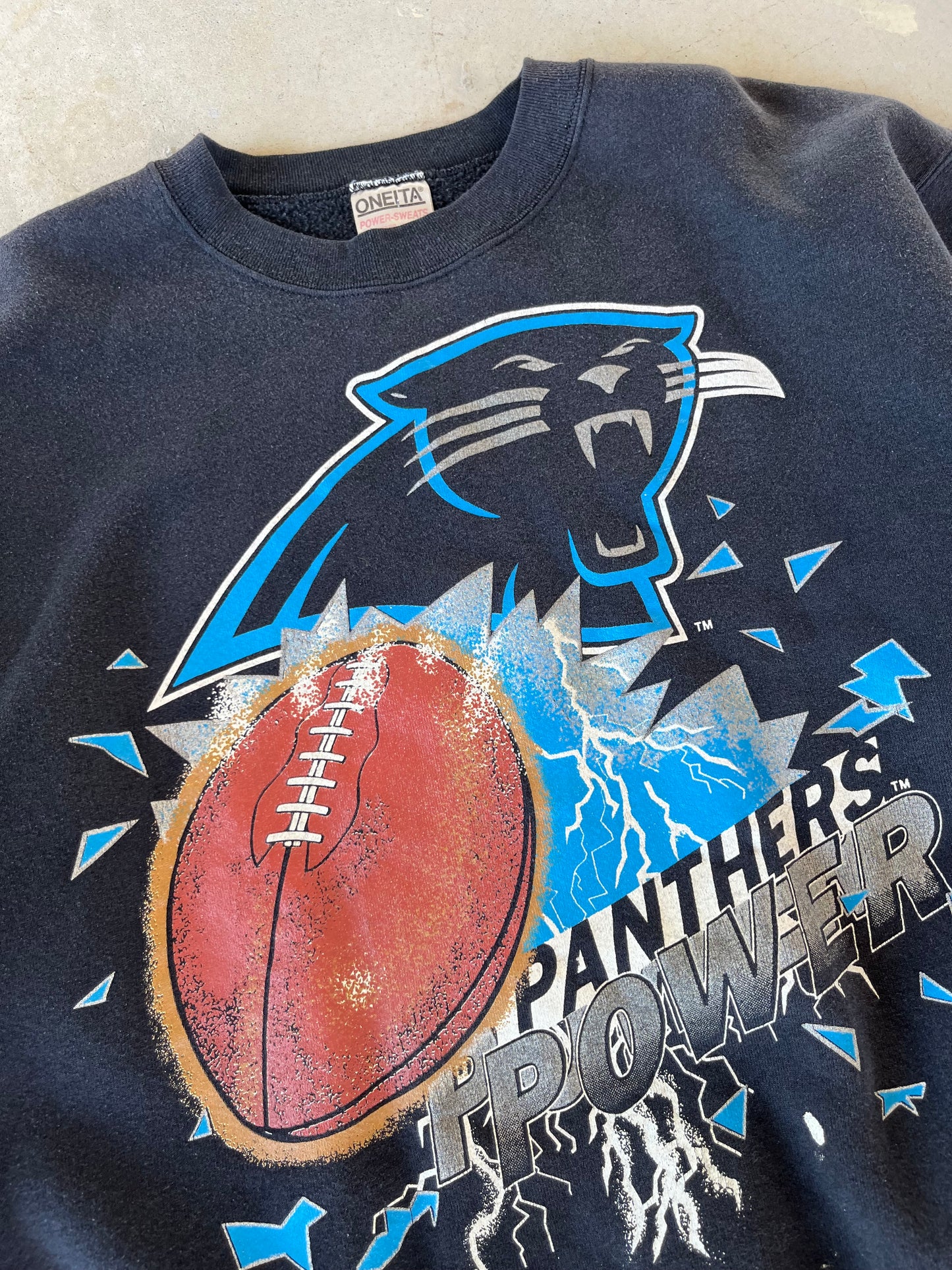 1993 Carolina Panthers Lightning Crewneck [XL]