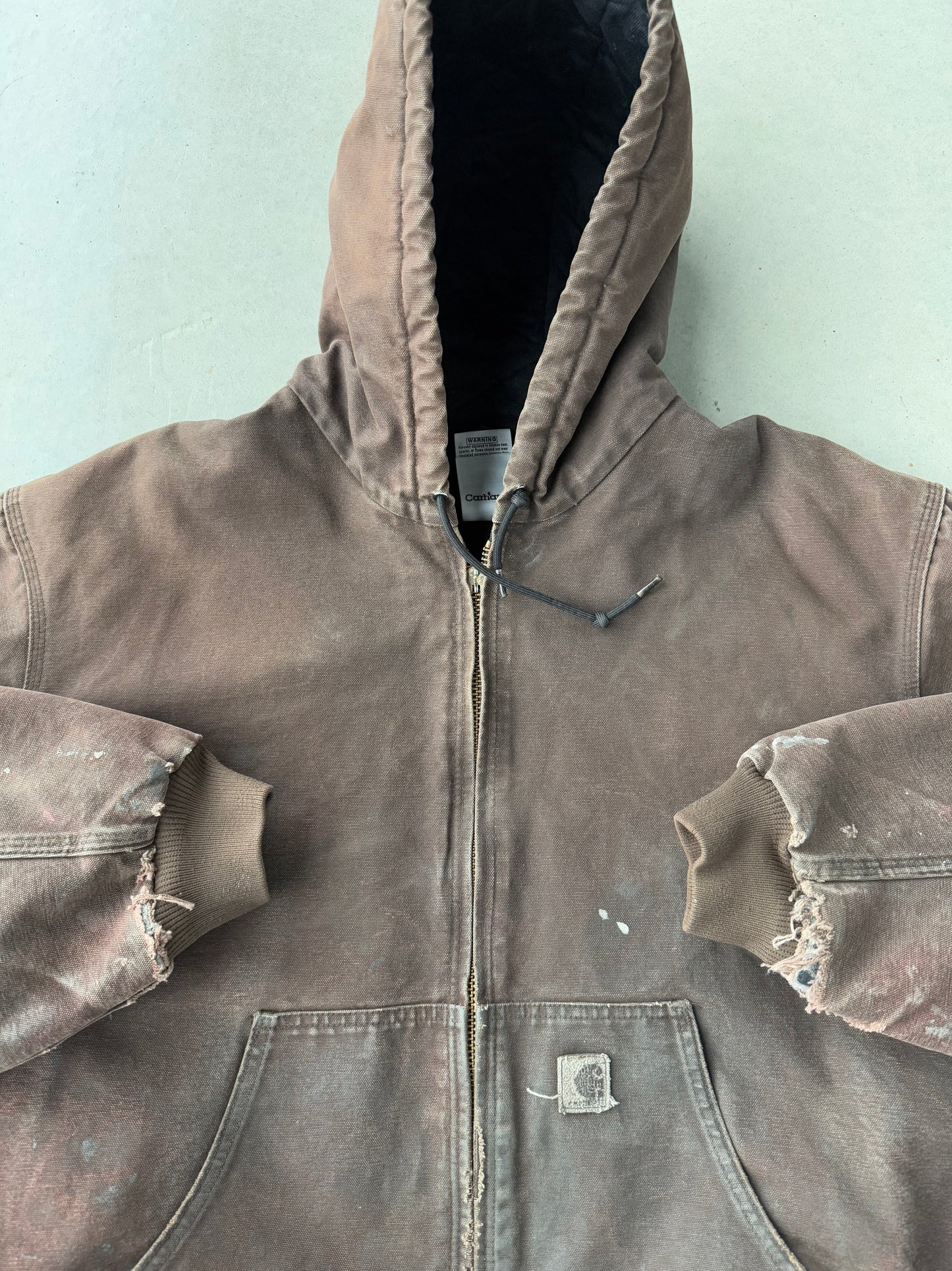 00’s Carhartt Faded Brown Work Jacket [XXL] *Broken Zipper Tab